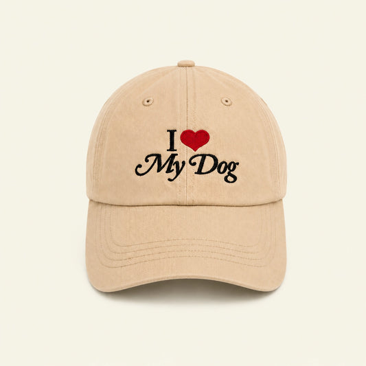 I Love My Dog baseball cap — free gift with qualifying orders