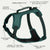 Brecon Green Harness - Padded Handle, Embroidered Logo, D-Loop Position Evenly Distributes Weight, Adjustment Slider, Front D-Loop for Additional Control, Hidden Air Tag Pocket