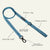 Richmond Blue Dog Leash - Subtle Logo, Padded Handle, D-Loop for Sash Mode, Reflective Strips, Anodised Zinc Aluminium